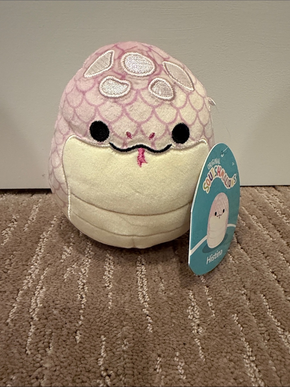 Squishmallows Histria Pink & Cream Scale-Pattern Plush